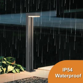 NothingButLEDs Solar Garden Bollard Light - 100 Lumen LED Path Walkway Landscape Outdoor