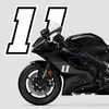 4R Quattroerre.it 13368 Racing Number 8 Moto GP, White, 10
