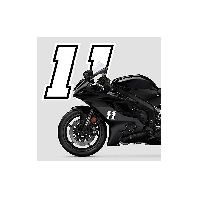 4R Quattroerre.it 13368 Racing Number 8 Moto GP, White, 10