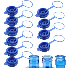 10 Pcs 3 & 5 Gallon Water Jug Cap Reusable, Food Grade Silicone Replacement Gallon Caps for 55mm Standard/Screw/Crown Tops Water Bottle and Water Dispensers, Non-Spill Lids for Anti-Splash, Leak Free