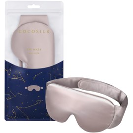 COCOSILK Eye Mask for Sleep, 100% Silk, Light Blocking, Good Sleep, Breathable, Cool, No Pressure Feeling, Lightweight, Unisex, Adjustable Size, Silk Eye Mask, Sleeping Goods, Silk, Eye Strain,