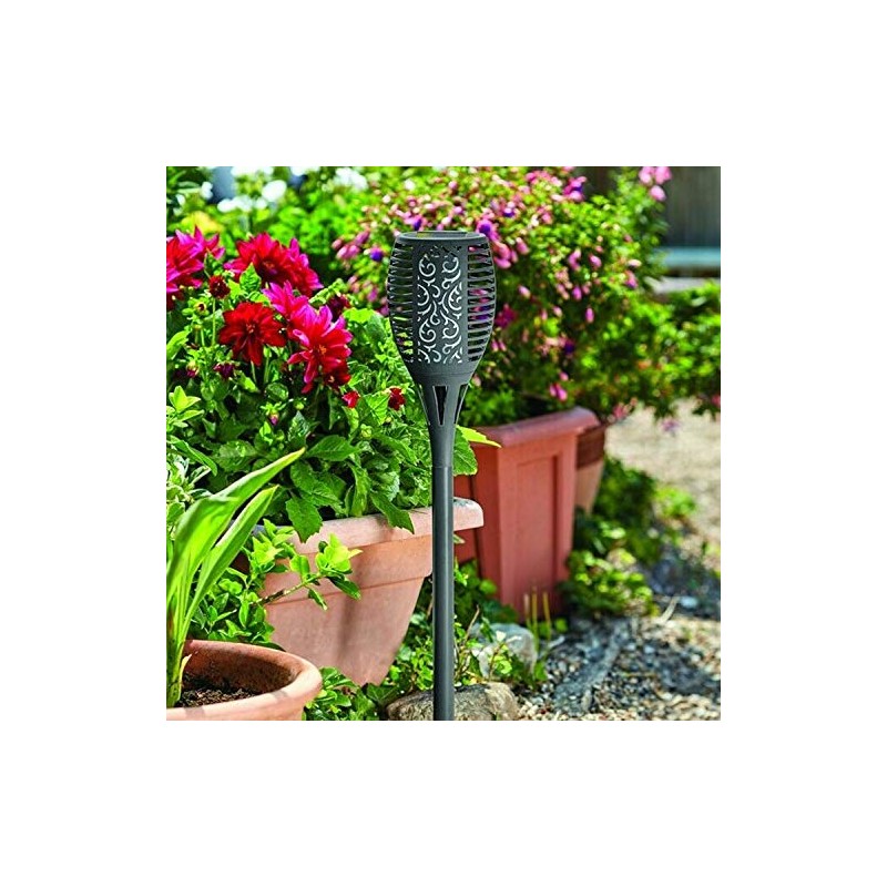 Smart Solar Cool Flame Realistic Flaming Torch Outdoor Stake Light