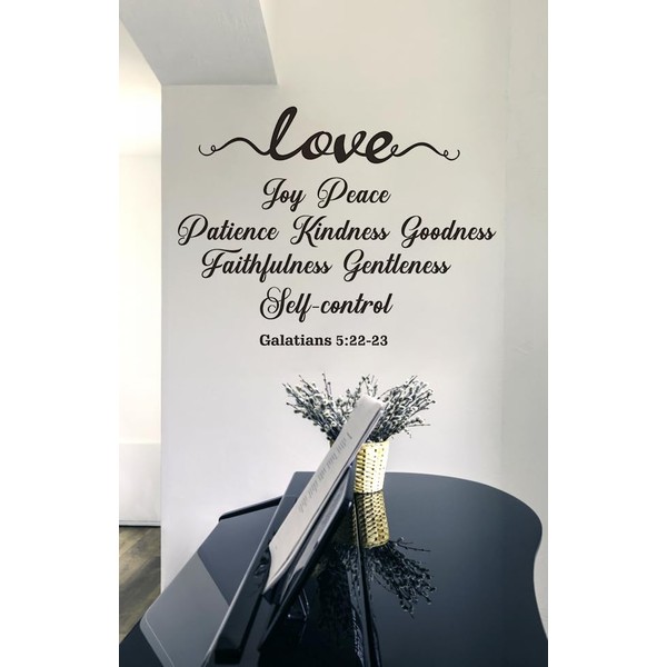 Inspirational Bible Verse Wall Decal Sticker, Love Joy Peace Patience