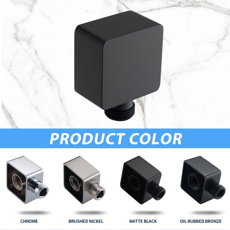 UCLIMAA Wall Supply Elbow for Handshower, Brass Square Wall Mount