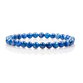 Cherry Tree Collection - Small, Medium, Large Sizes - Gemstone Beaded Bracelets For Women and Men - 6mm Round Beads (Kyanite - Small)