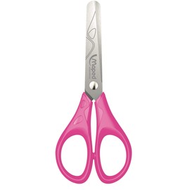 Maped School Scissors, Assorted Color, Stainless Steel, 13 cm, Ambidextrous, Blue, Green, Pink
