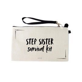 Gifts or Presents for Step Sisters, Step Sister Survival Kit, Novelty Bag for Cosmetic Makup Bags, Pencil Case, Travel Organiser Zipper Pouch - cb1778