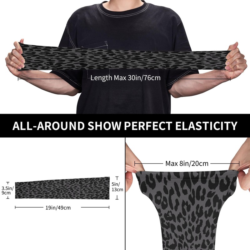 Black Leopard Cheetah Gardening Arm Sleeves for Women Men –