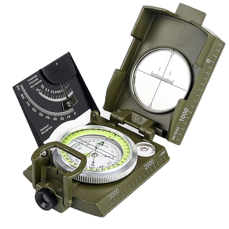 Compass Multifunctional Accurate Waterproof Hand Held Metal Compass for Hiking