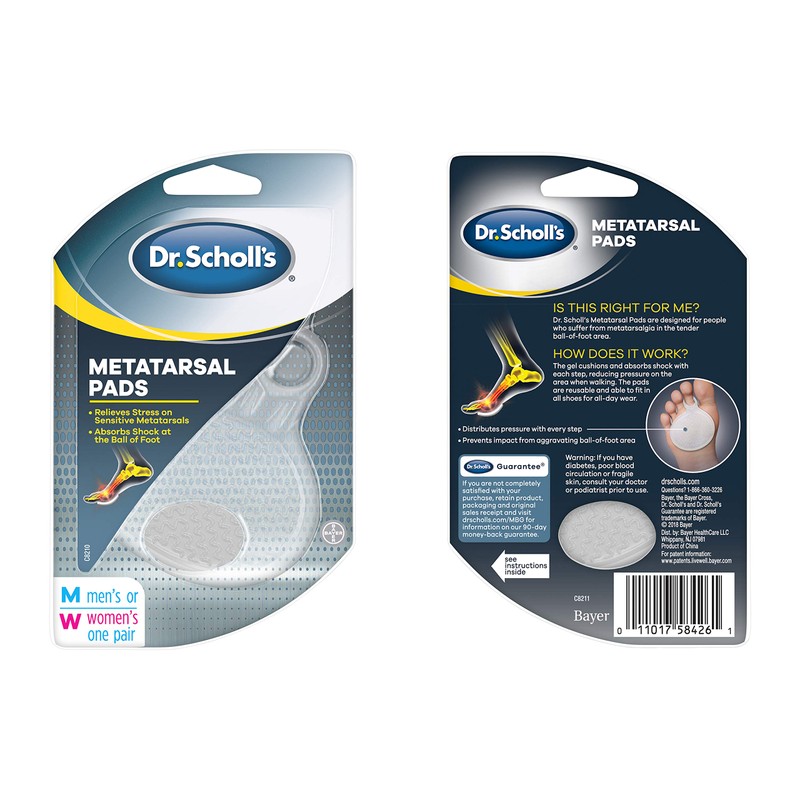 Dr. Scholl's White Reusable Metatarsal Inserts