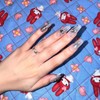 [High quality drawing nail] Milky Way melting heart - Almond