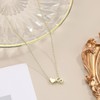 Women's Gold Heart-Shaped Letter Necklace, Gold-Plated Heart-Shaped Letter Necklace Gold