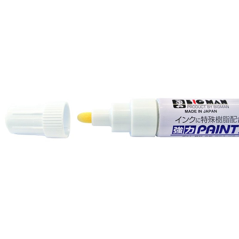 Bigman TSB-23 Strong Paint Marker, Bold Point, White