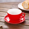 Yesland 2 Pack Ceramic Coffee Cup with Saucer, 8.5 oz