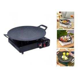 Sanmoreta Store Sartén Para Hornear Sartén De 30cm Mármol Redondo+estufilla