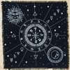 INDIAN CONSIGNERS Altar Cloth 12 Constellation Sun, Star & Moon