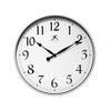 Infinity Instruments Silver Large Office Clock 18 inch Wall Clock Wall Clock for Office, Home, Business, Warehouse, Large Easy-to-Read Wall Clock 18 inch Quartz Movement Silver Wall Clock for Office