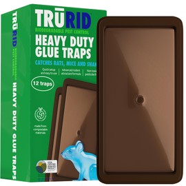 Mouse Traps Indoor for Home Rat Trap Heavy Duty-Sticky Snake Trap-12 Pre-Baited Glue Traps for Rodents