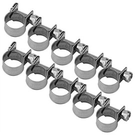 10pcs Sanitary Mini Fuel Line Pipe Hose Clamp Clip 304 Stainless Steel Heavy Duty(11-13Mm)