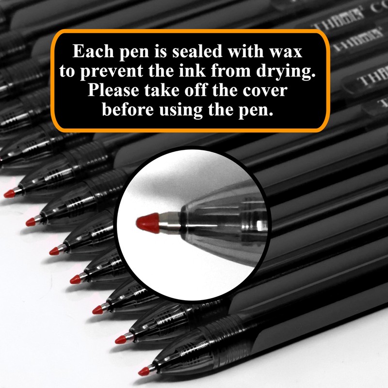 [24 Pens - Black Ink] Think2 0.7mm CGI Retractable Gel