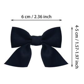 Penta Angel Hair Bow Clips 2Pcs 2.36 Inch Small Cute Bowknot Hair Alligator Barrettes Hair Accessories for Women Girls (Navy Blue)