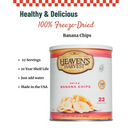 Heaven's Harvest Freeze-Dried Emergency Survival #10 Can (Banana Chips)