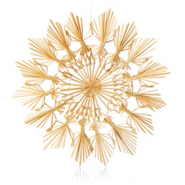 com-four® Large Straw Star - Pendant for the Christmas Tree - Natural Christmas Tree Decorations - Christmas Decoration