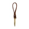 TOURBON Brown Leather Hammer Axe Holder Belt Loop Key Chain