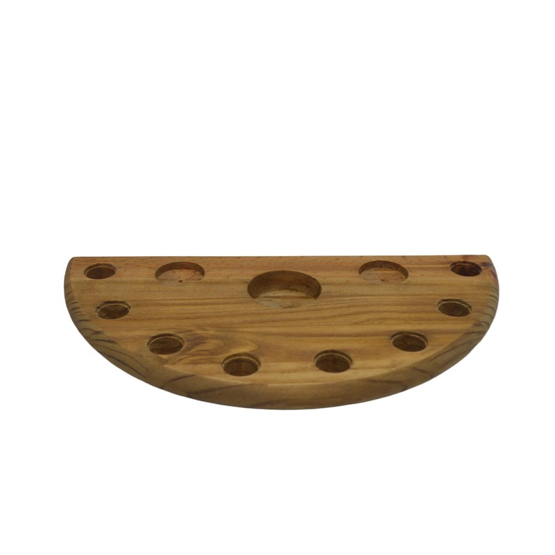 Bourbon Cork Display Half Moon Shape With Light and Glass