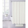 Dainty Home Paris Chinelle Fabric Shower Curtain, 70x72'', Pearl