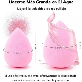 Juego De Esponjas Para Maquillaje Multicolor Cosmético Mujer