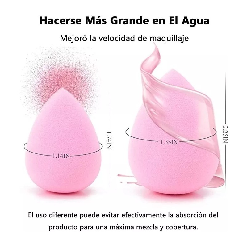 Juego De Esponjas Para Maquillaje Multicolor Cosmético Mujer