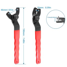 Bokwin Grinder Wrench Universal Adjustable Pin Wrench Red Lock-nut Wrench for Angle Grinder Machine (10-40mm)