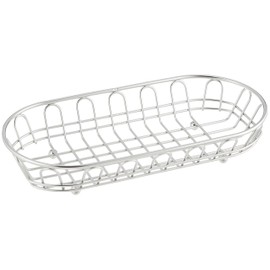 TKG HN0002 Stainless Steel Wire Oval Cutlery Basket, Shallow Type