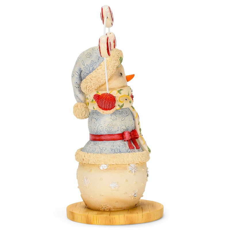 Enesco Heart of Christmas Jewel Peppermint Snowman Games Figurine, 6.89