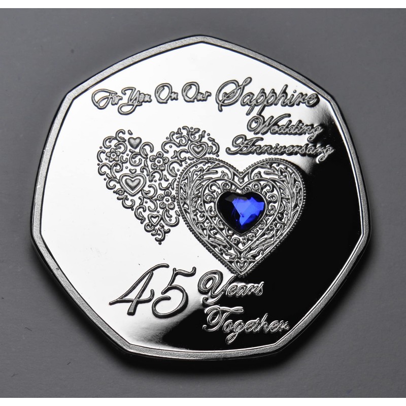 The Commemorative Coin Company On Our 45th SAPPHIRE WEDDING ANNIVERSARY