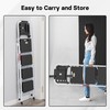 BONTEC 4-Step Ladder, Folding Step Stool with Tool Platform, Wide