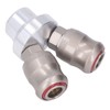 Air Hose Splitter 2 Way Carbon Steel Automatic Pneumatic Quick