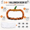 Halloween Inflatable Pumpkin Photo Frame with Spider Web and 6
