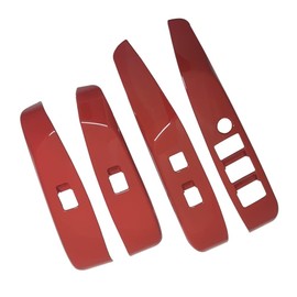 Kolya Interior Door Window Switch Panel Cover Window Control Button Trim for Toyota Camry 8th 9th Gen Accessories 2018 2019 2020 2021 2022 2023 2024 2025 (Red Color)