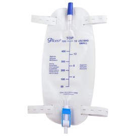 Easy-Tap Leg Bag Urinary Drainage Bag, 1000ml, Anti-Reflux Valve, Cloth Straps, Easy Flip Drain (Pack of 3) (500ml)