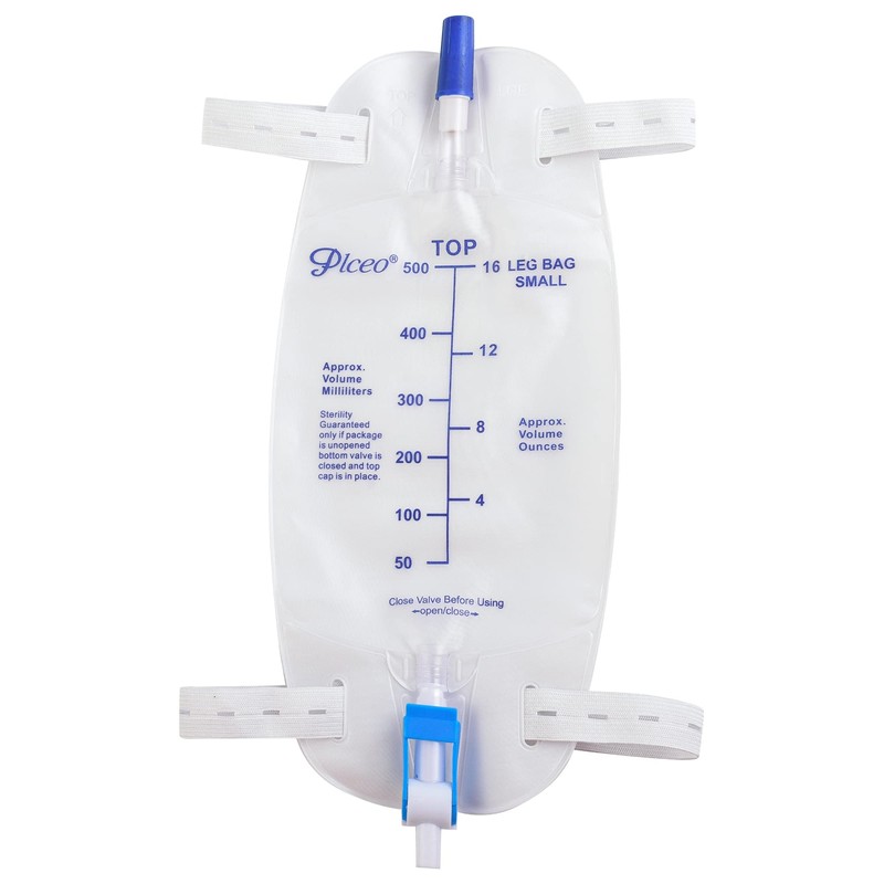 Easy-Tap Leg Bag Urinary Drainage Bag, 1000ml, Anti-Reflux Valve, Cloth