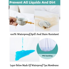 WYFKYMXX Three Layers of Waterproof Zippered Duvet Cover Reusable Breathable Incontinence Elder Duvet Protector -Include Internal Ties- Suitable for King