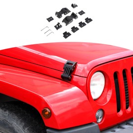 RT-TCZ - Pestillo para capó Jeep Wrangler JK estilo C, color negro