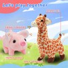 Hopearl Walking Piggy Pet Interactive Crawling Piglet Electronic Plush Toy