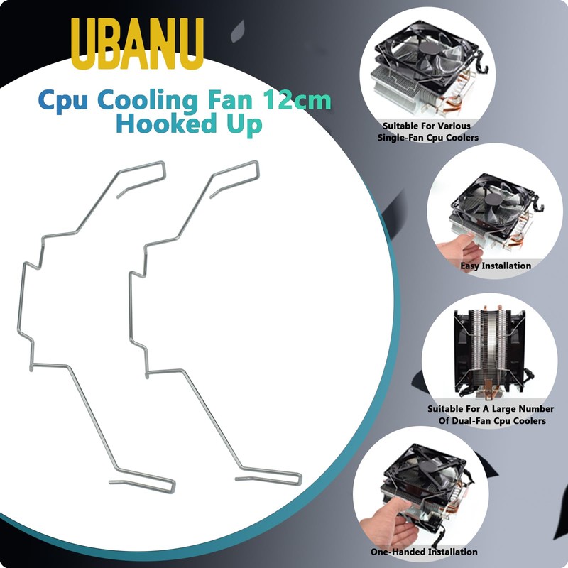 UBANU CPU Radiator Fan Clip 4 Pack Computer Motherboard CPU
