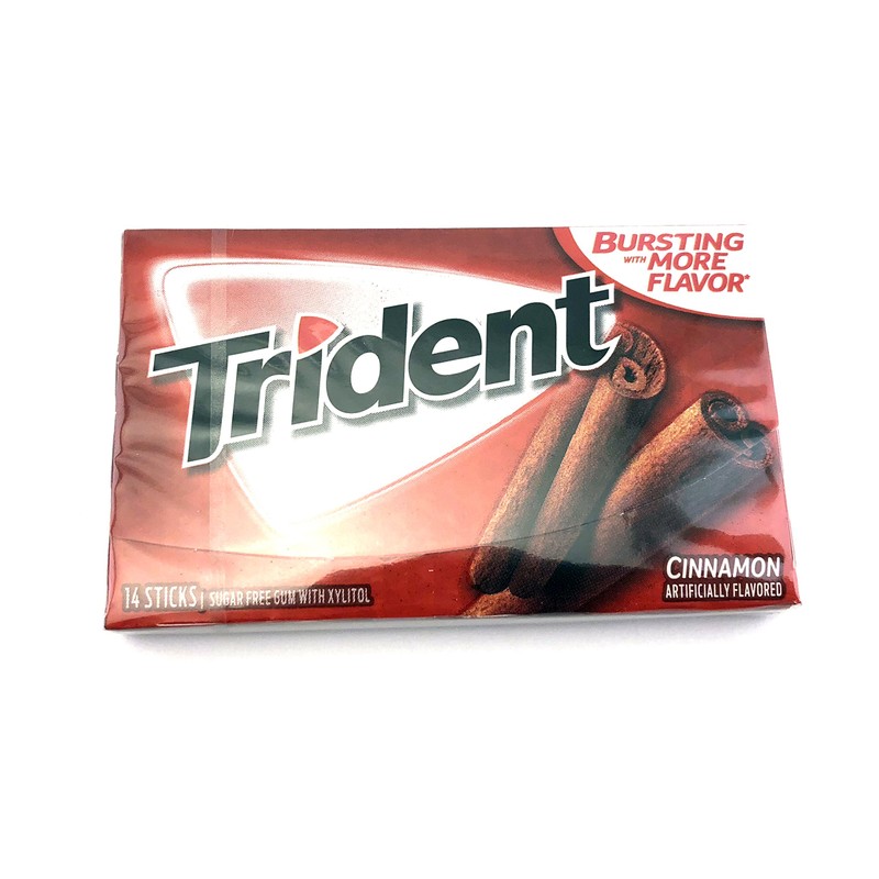 Trident Sugar Free Gum, Cinnamon, 14 Count (Pack of 15)