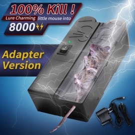 Phomemo Mouse Trap Control Electronic Rat Trap 7000 High Voltage Killer Zapper Rodent - Electronic Small Mouse Trap (Adapter Version)