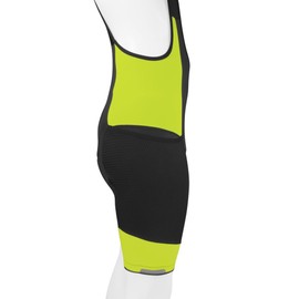 Men's Gel Touring Bib Shorts - Made in USA (Medium, Safety Yellow)