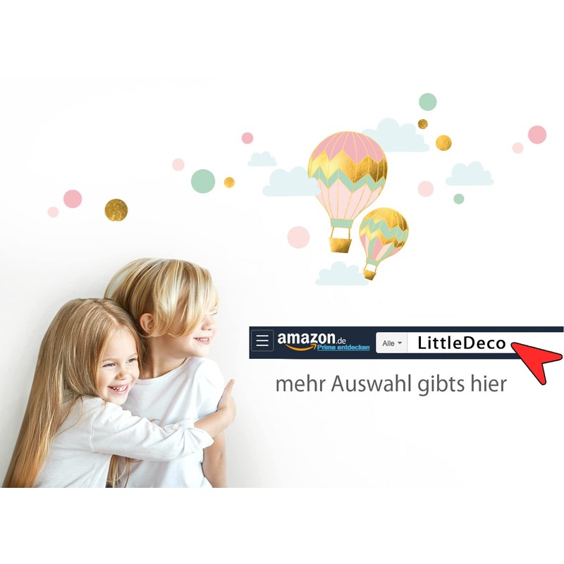 Little Deco DL871-8 Wall Sticker Bear in Plane for Children's